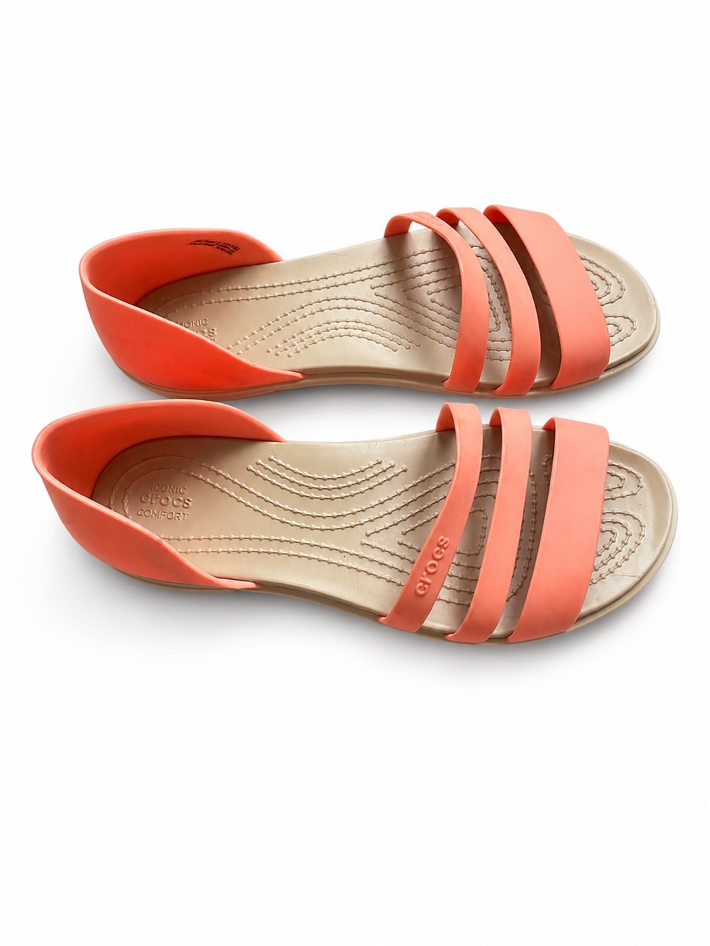Crocs Women’s Coral Triple Strap Slingback Sandals Size 6 Comfort Casual Shoes